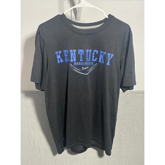 Nike Dri-FIT Kentucky Basketball T-Shirt Men's Black Blue Size M Athletic Tee - Picture 1 of 3
